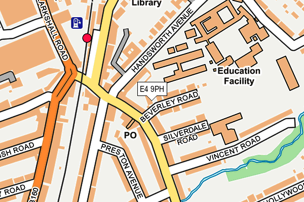 E4 9PH map - OS OpenMap – Local (Ordnance Survey)