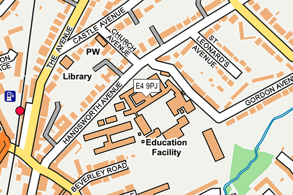 E4 9PJ map - OS OpenMap – Local (Ordnance Survey)