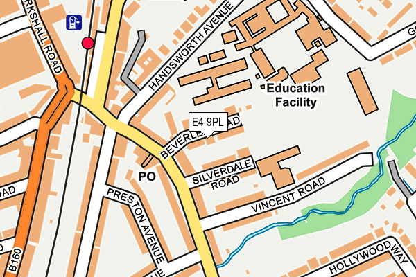 E4 9PL map - OS OpenMap – Local (Ordnance Survey)