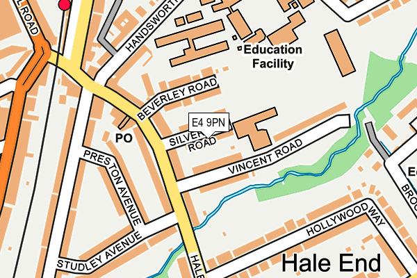 E4 9PN map - OS OpenMap – Local (Ordnance Survey)