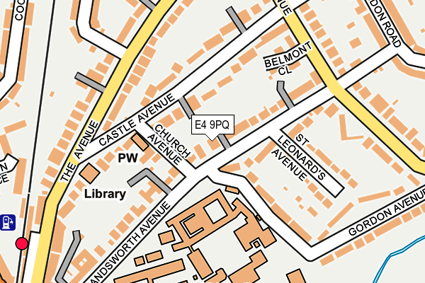 E4 9PQ map - OS OpenMap – Local (Ordnance Survey)