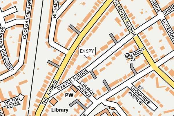 E4 9PY map - OS OpenMap – Local (Ordnance Survey)