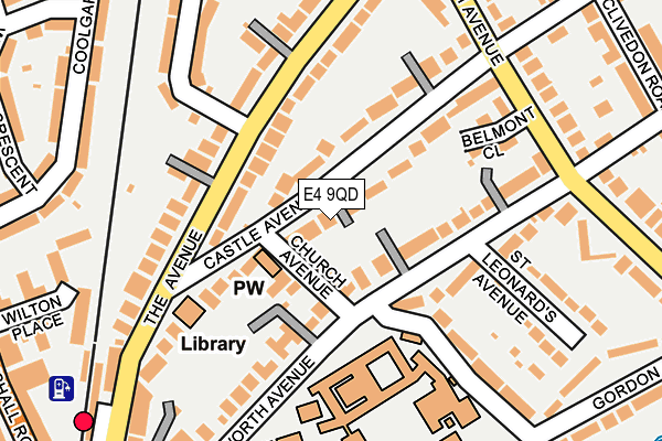E4 9QD map - OS OpenMap – Local (Ordnance Survey)