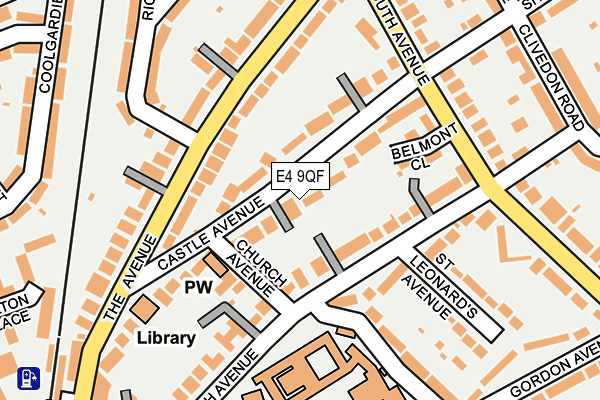 E4 9QF map - OS OpenMap – Local (Ordnance Survey)