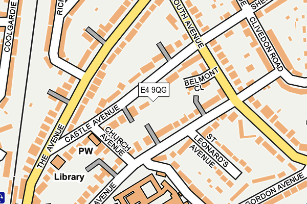 E4 9QG map - OS OpenMap – Local (Ordnance Survey)