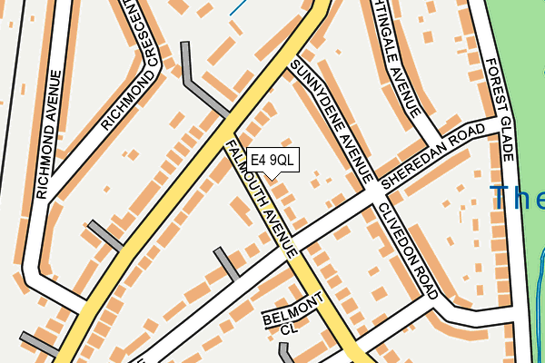 E4 9QL map - OS OpenMap – Local (Ordnance Survey)