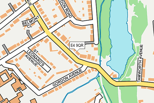 E4 9QR map - OS OpenMap – Local (Ordnance Survey)
