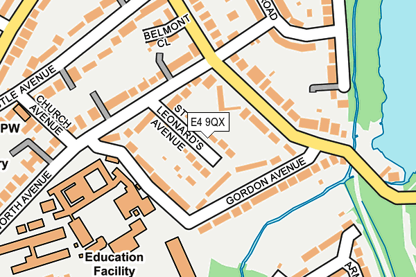 E4 9QX map - OS OpenMap – Local (Ordnance Survey)