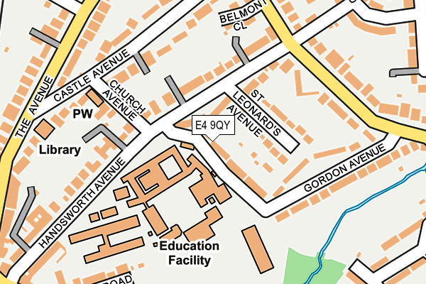 E4 9QY map - OS OpenMap – Local (Ordnance Survey)