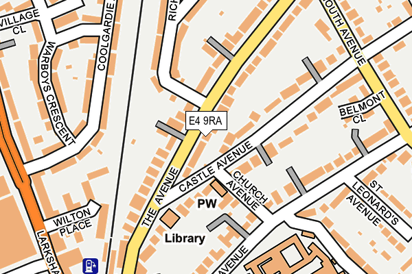 E4 9RA map - OS OpenMap – Local (Ordnance Survey)