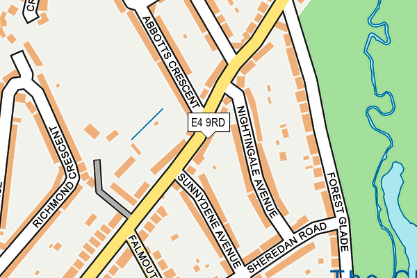 E4 9RD map - OS OpenMap – Local (Ordnance Survey)