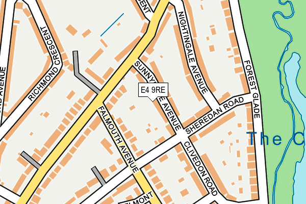 E4 9RE map - OS OpenMap – Local (Ordnance Survey)