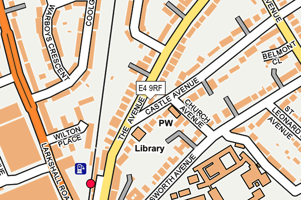 E4 9RF map - OS OpenMap – Local (Ordnance Survey)