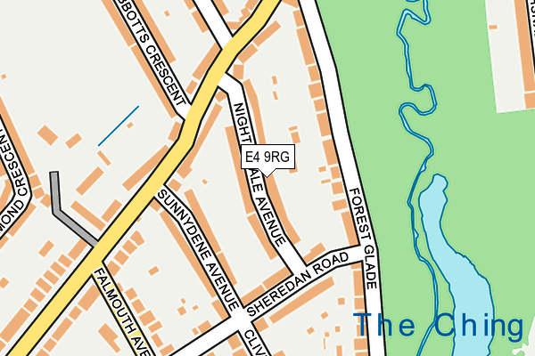 E4 9RG map - OS OpenMap – Local (Ordnance Survey)