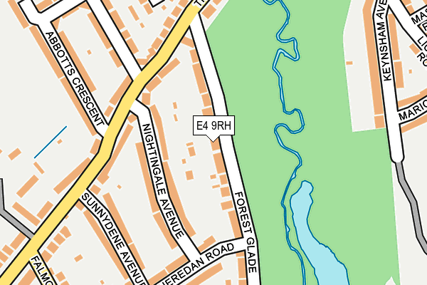 E4 9RH map - OS OpenMap – Local (Ordnance Survey)