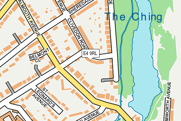 E4 9RL map - OS OpenMap – Local (Ordnance Survey)