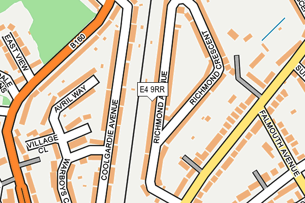 E4 9RR map - OS OpenMap – Local (Ordnance Survey)