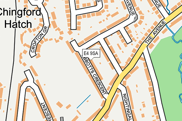 E4 9SA map - OS OpenMap – Local (Ordnance Survey)