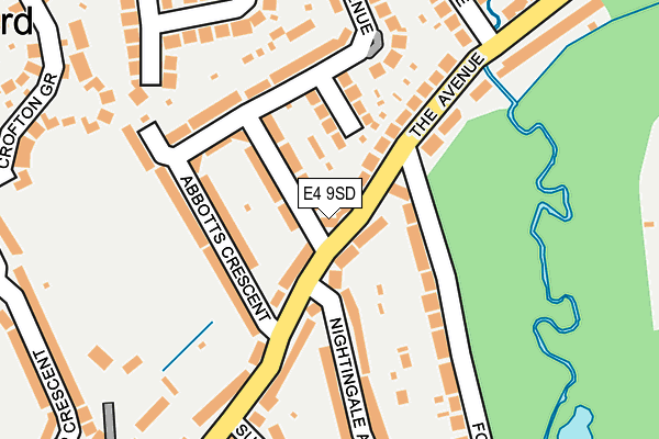 E4 9SD map - OS OpenMap – Local (Ordnance Survey)