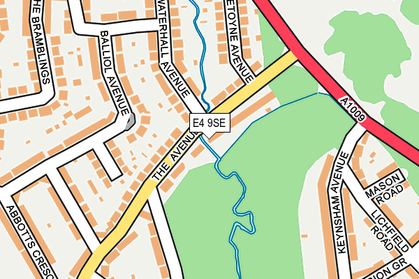E4 9SE map - OS OpenMap – Local (Ordnance Survey)
