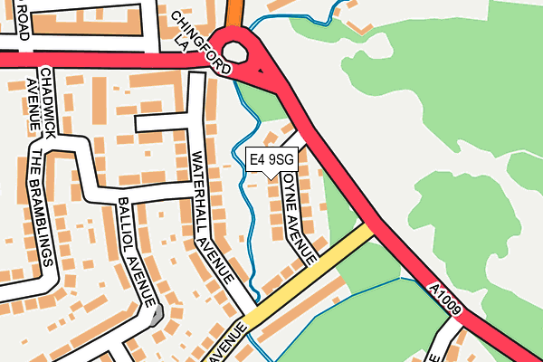 E4 9SG map - OS OpenMap – Local (Ordnance Survey)