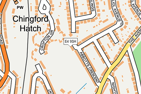 E4 9SH map - OS OpenMap – Local (Ordnance Survey)