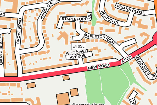 E4 9SL map - OS OpenMap – Local (Ordnance Survey)