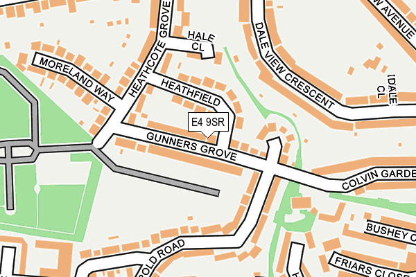 E4 9SR map - OS OpenMap – Local (Ordnance Survey)