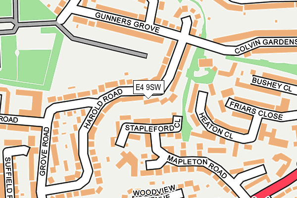 E4 9SW map - OS OpenMap – Local (Ordnance Survey)