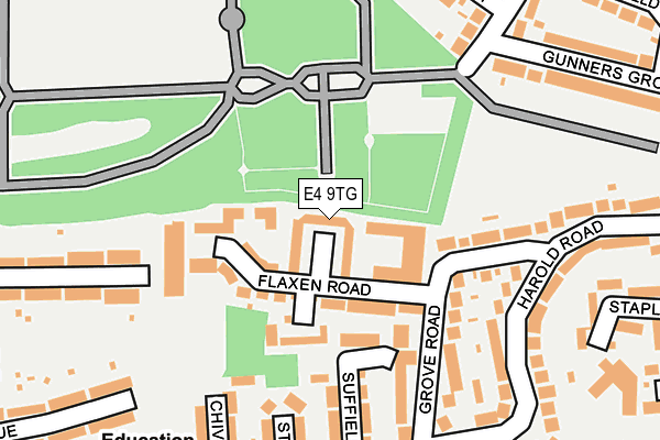 E4 9TG map - OS OpenMap – Local (Ordnance Survey)