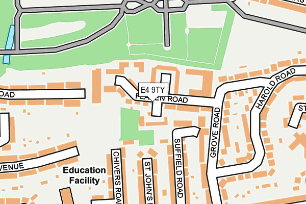 E4 9TY map - OS OpenMap – Local (Ordnance Survey)