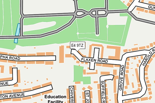 E4 9TZ map - OS OpenMap – Local (Ordnance Survey)