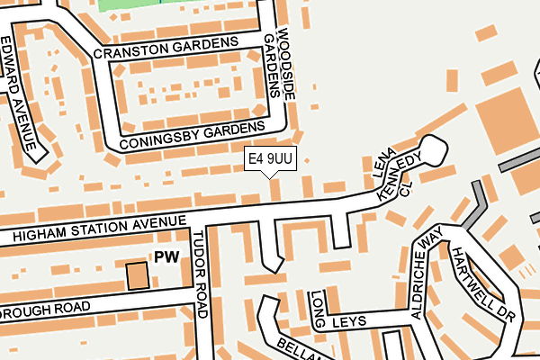 E4 9UU map - OS OpenMap – Local (Ordnance Survey)