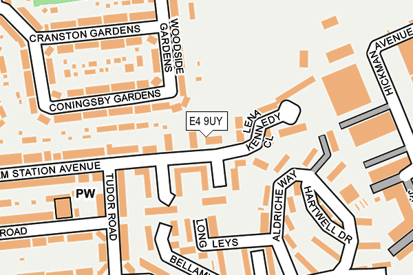 E4 9UY map - OS OpenMap – Local (Ordnance Survey)