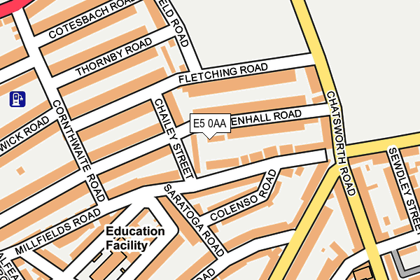 E5 0AA map - OS OpenMap – Local (Ordnance Survey)