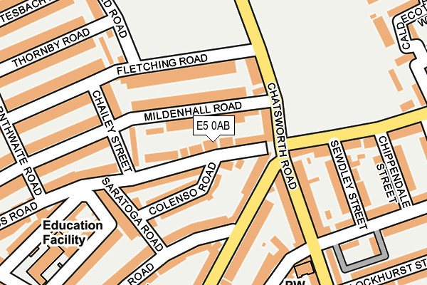 E5 0AB map - OS OpenMap – Local (Ordnance Survey)