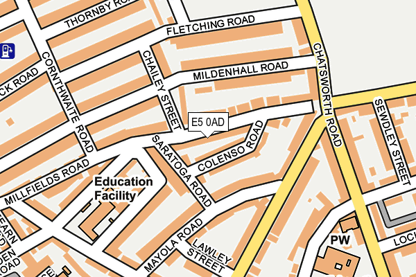 E5 0AD map - OS OpenMap – Local (Ordnance Survey)