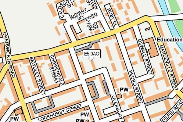 E5 0AG map - OS OpenMap – Local (Ordnance Survey)