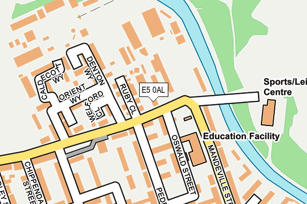 E5 0AL map - OS OpenMap – Local (Ordnance Survey)