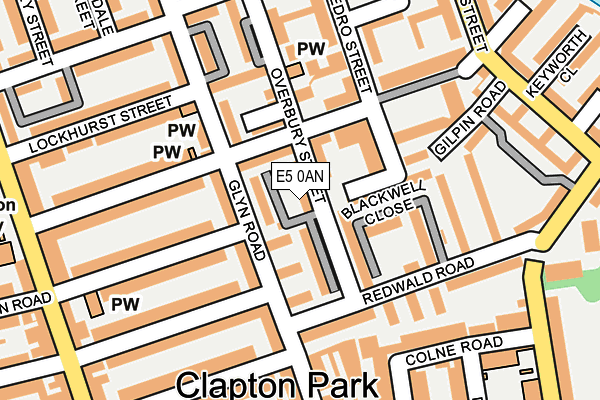 E5 0AN map - OS OpenMap – Local (Ordnance Survey)