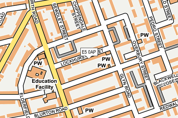 E5 0AP map - OS OpenMap – Local (Ordnance Survey)