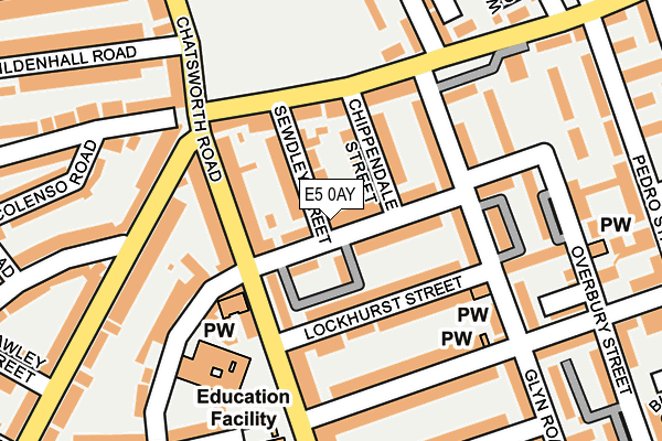 E5 0AY map - OS OpenMap – Local (Ordnance Survey)