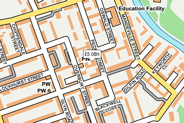 E5 0BH map - OS OpenMap – Local (Ordnance Survey)