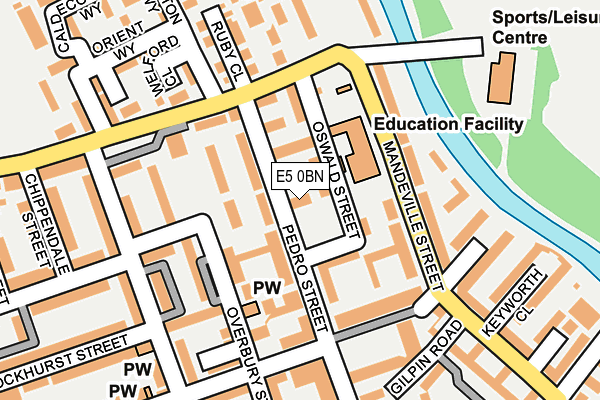 E5 0BN map - OS OpenMap – Local (Ordnance Survey)