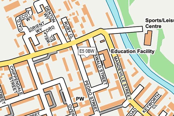 E5 0BW map - OS OpenMap – Local (Ordnance Survey)