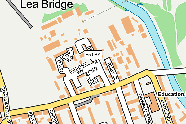 E5 0BY map - OS OpenMap – Local (Ordnance Survey)