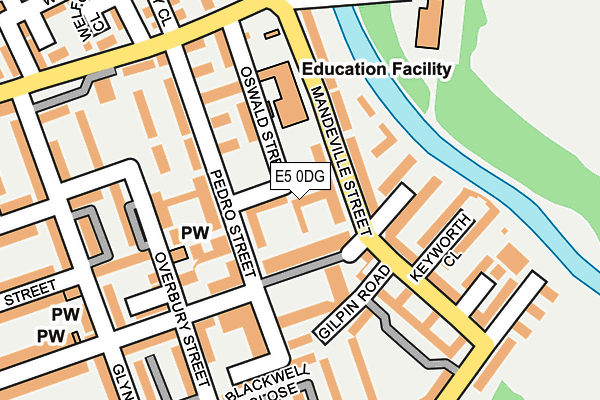 E5 0DG map - OS OpenMap – Local (Ordnance Survey)