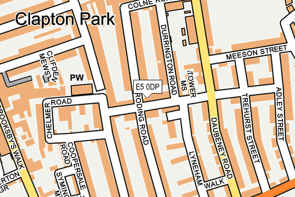 E5 0DP map - OS OpenMap – Local (Ordnance Survey)