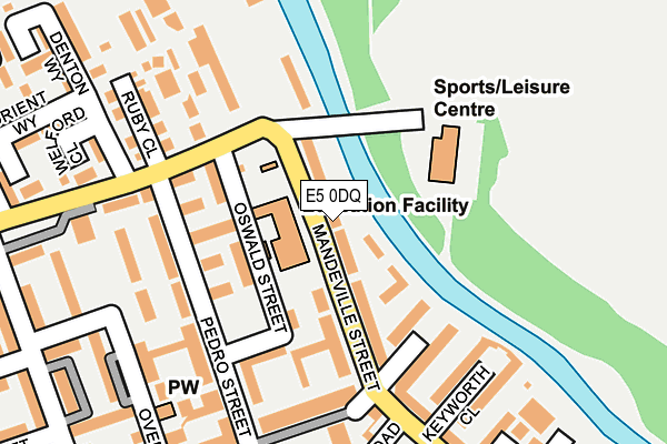 E5 0DQ map - OS OpenMap – Local (Ordnance Survey)