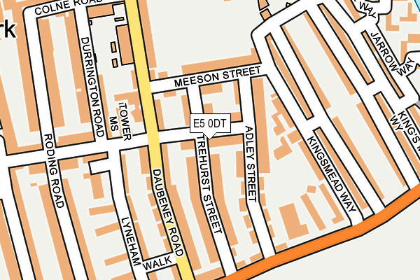 E5 0DT map - OS OpenMap – Local (Ordnance Survey)
